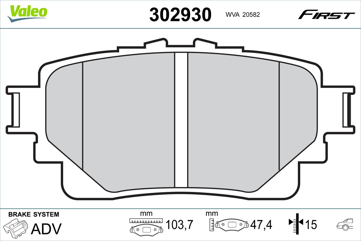 VALEO Fékbetét, mind 302930_VALEO